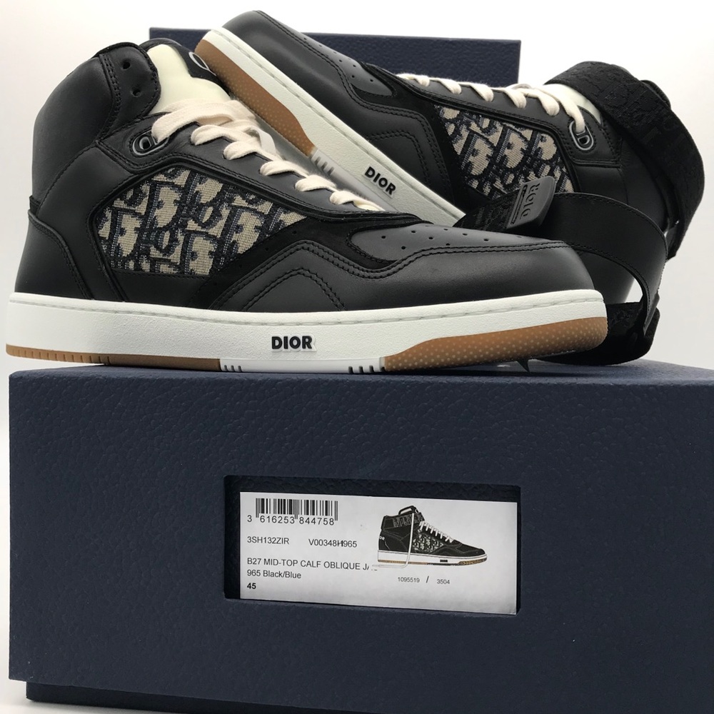 Authentic DIOR Black Smooth Calfskin Sneakers - Picture 15 of 15